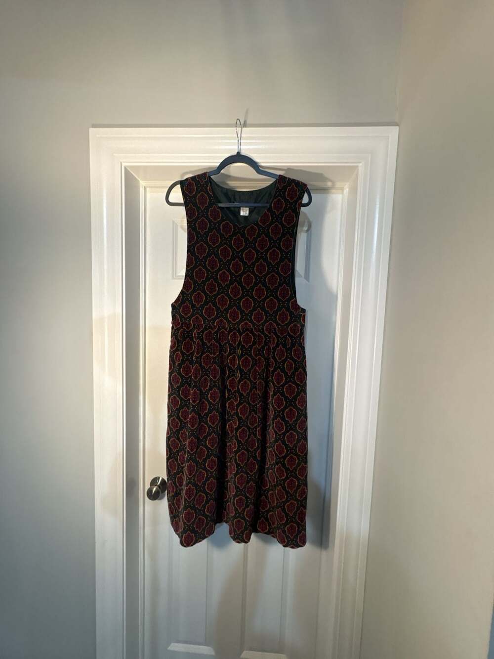 Bryn Connelly Petite Velvet Pinafore Dress Size 12 Paisley Print